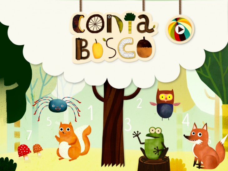elisetta elisa fabris CONTABOSCO / Count on Forest illustration animation illustrazione animazione app kids educational focus little smiling minds ios
